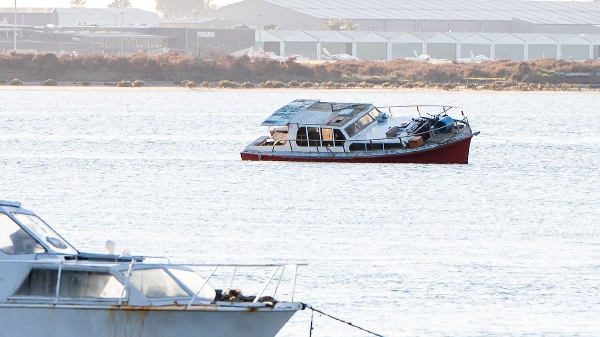 Boat close to sinking in Tauranga Harbour