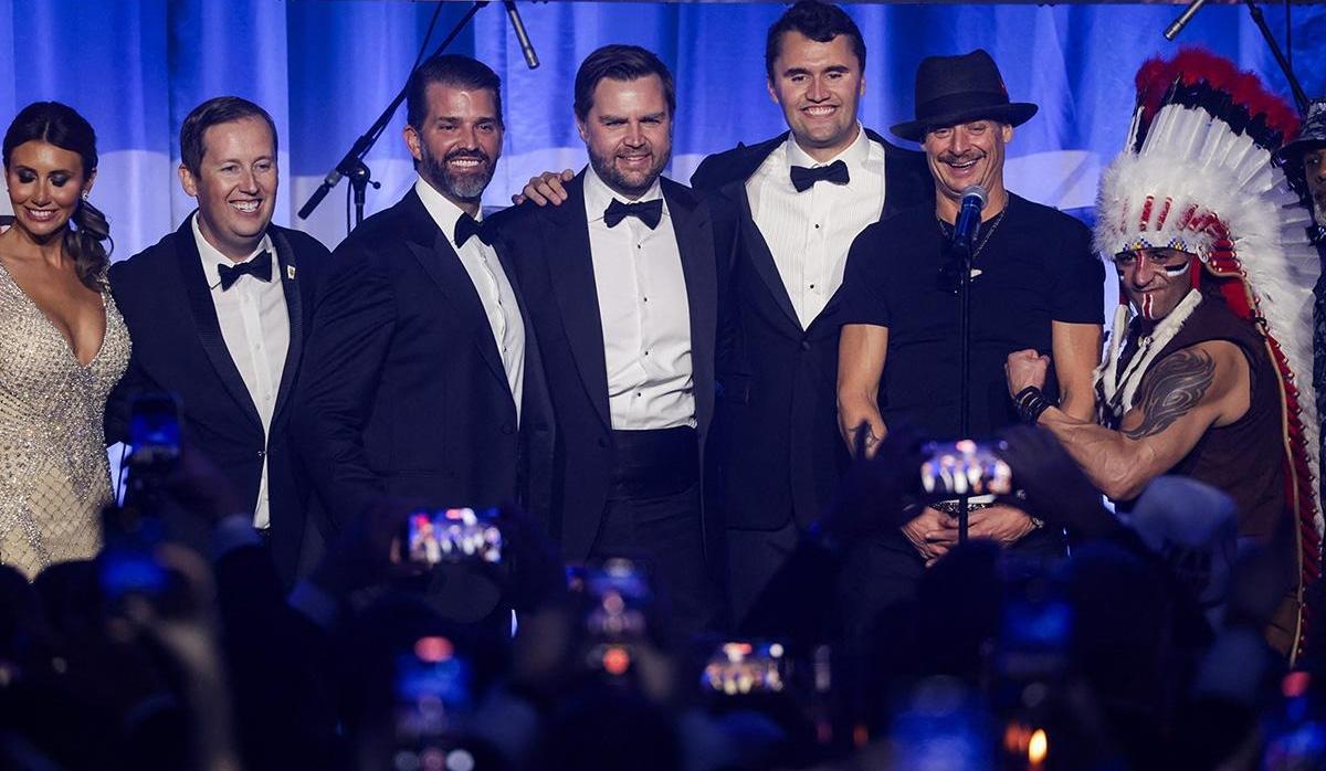 Sergio Gor (second from left) alongside other prominent members of Trump’s inner circle, including Donald Trump Jr (third from left) and Vice-President JD Vance (centre). Photo: Samuel Corum/Getty Images/AFP Sergio Gor (second from left) alongside other prominent members of Trump’s inner circle, including Donald Trump Jr (third from left) and Vice-President JD Vance (centre). Photo: Samuel Corum/Getty Images/AFP
