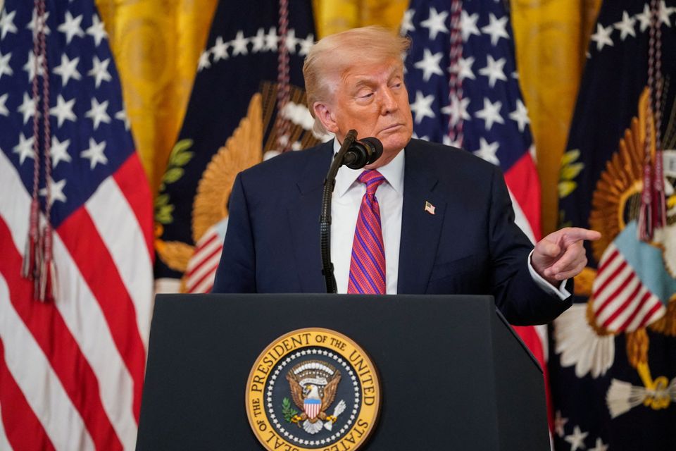 Donald Trump claims he will impose a 30pc tariff on goods from the EU from August 1. Photo: PA