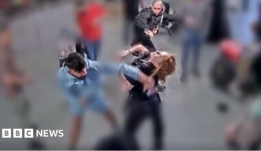 CCTV of Manchester airport brawl shown to jury