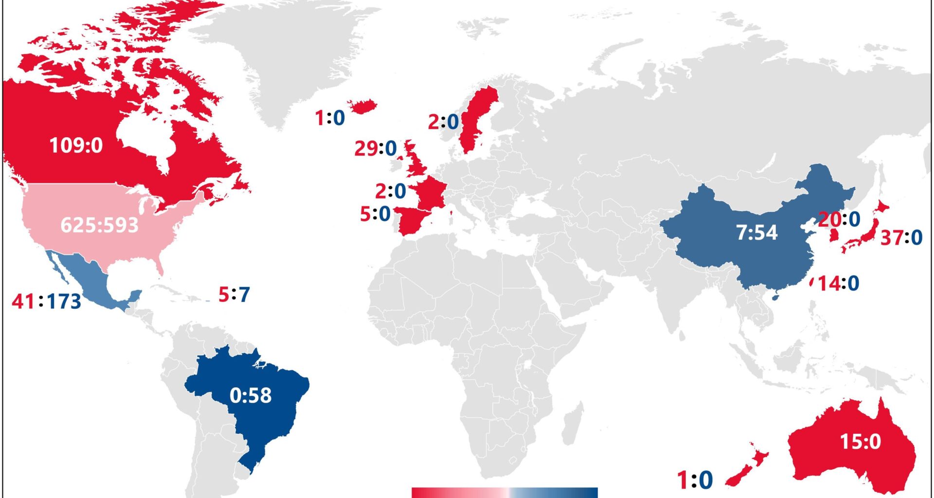 [OC] Comparing Costco and Sam’s Club Locations Worldwide