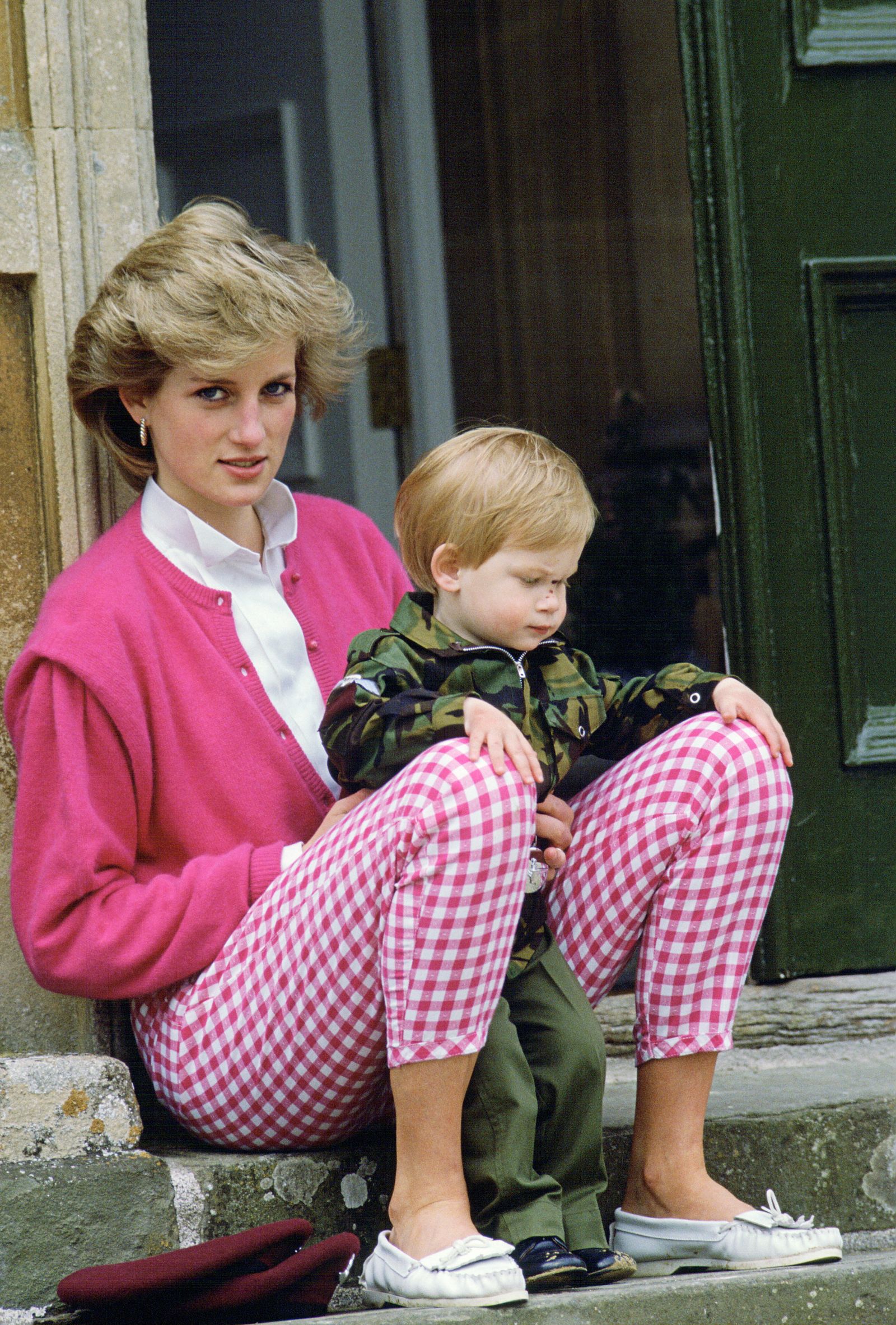 Image may contain Diana Princess of Wales Clothing Pants Face Head Person Photography Portrait Footwear and Shoe