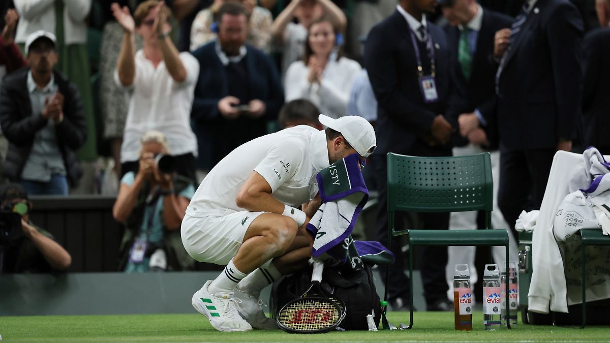 Unglaubliche Verletzungstragödie: Grausames Ende: Dimitrows bitterste Tränen schocken Wimbledon