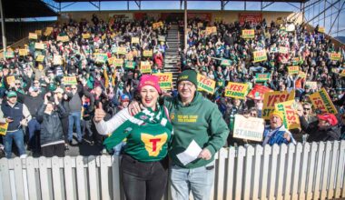 Thousands march in support of Macquarie Point stadium