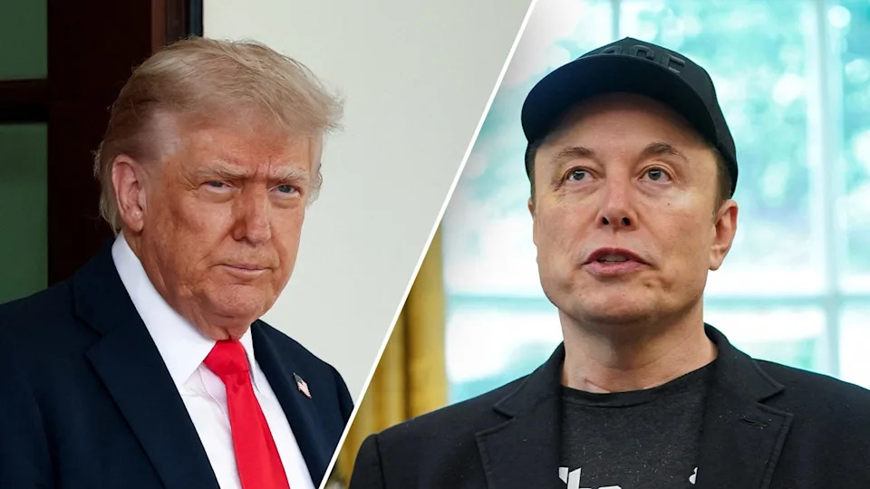 President Donald Trump; Elon Msuk