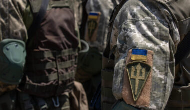 Ukrainian soldiers stand in formation during the closing ceremony of Agile Spirit 19 at Orpholo Training Area, Georgia, Aug. 9, 2019. AgS19 is a joint, multinational exercise co-led by the Georgian Defense Forces and U.S. Army Europe. Approximately 3,300 military personnel from 14 ally and partner nations participated in this theater security cooperation exercise. The brigade-level exercise incorporated a command-post exercise, field-training exercise and live fires. AgS19 occurred at three training locations in Georgia - Senaki Air Base, Vaziani and Orpholo Training Areas. (U.S. Army photo by Pfc. Laurie Ellen Schubert, 5th Mobile Public Affairs Detachment)