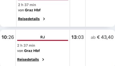 86,80€ für einen Day trip in die Hauptstadt.. Dann verpeste ich halt die Luft mit dem Auto.