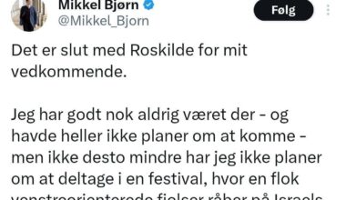 RIP Roskilde Festival. Det bliver givetvis komplet umuligt for dem at komme sig over et boykot fra en person, der alligevel ikke havde nogen planer om nogensinde at deltage i festivallen.