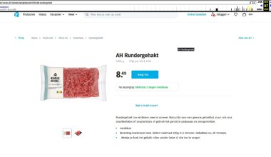 De prijs van gehakt is omhooggeschoten bij de Albert Heijn, weet iemand waarom?