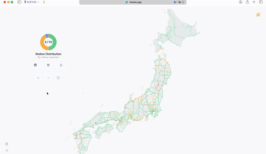 [OC] I mapped all 8,500+ of Japan's train stations onto a 4,680-pixel interactive map.
