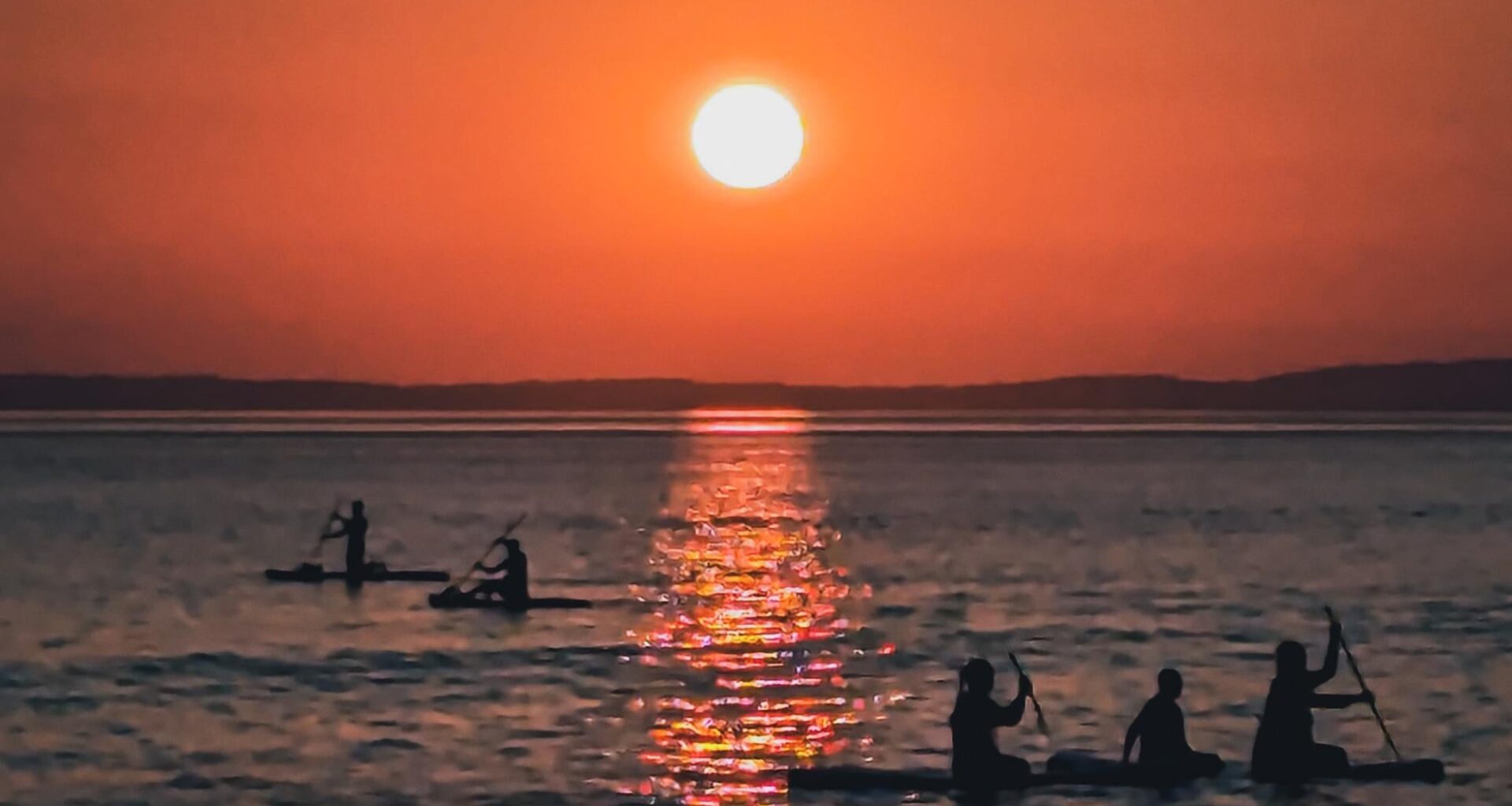 Sunset over Rest Bay yesterday