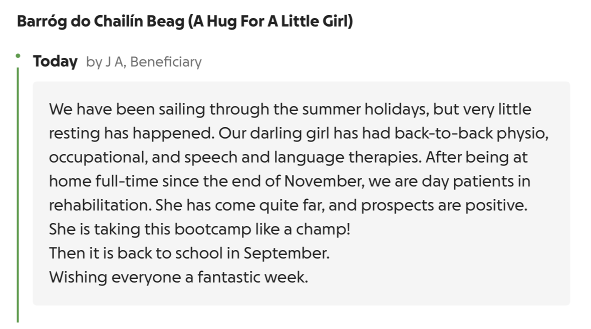 Update on Little Girl in Dublin