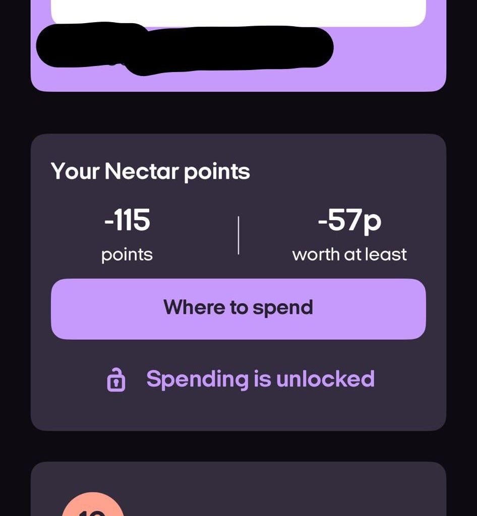 Gone overdrawn on my nectar account