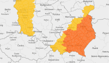 A storm front is sweeping across Poland. Beware of dangerous supercells.