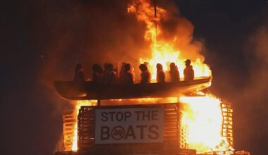 'Effigy' bonfire being investigated as hate crime is lit