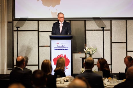 Anthony Albanese speaks at the Australia’s Economic Outlook event in Sydney