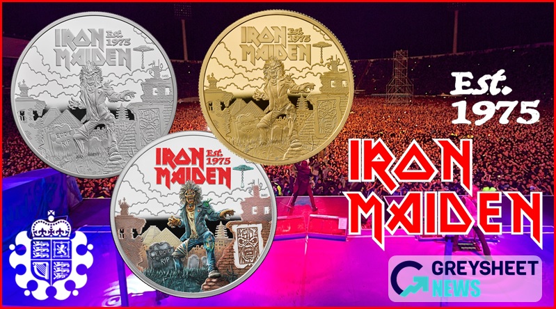 enlarged image for United Kingdom. New Gold and Silver Coins in Popular Music Legends Series Features Iconic Iron Maiden