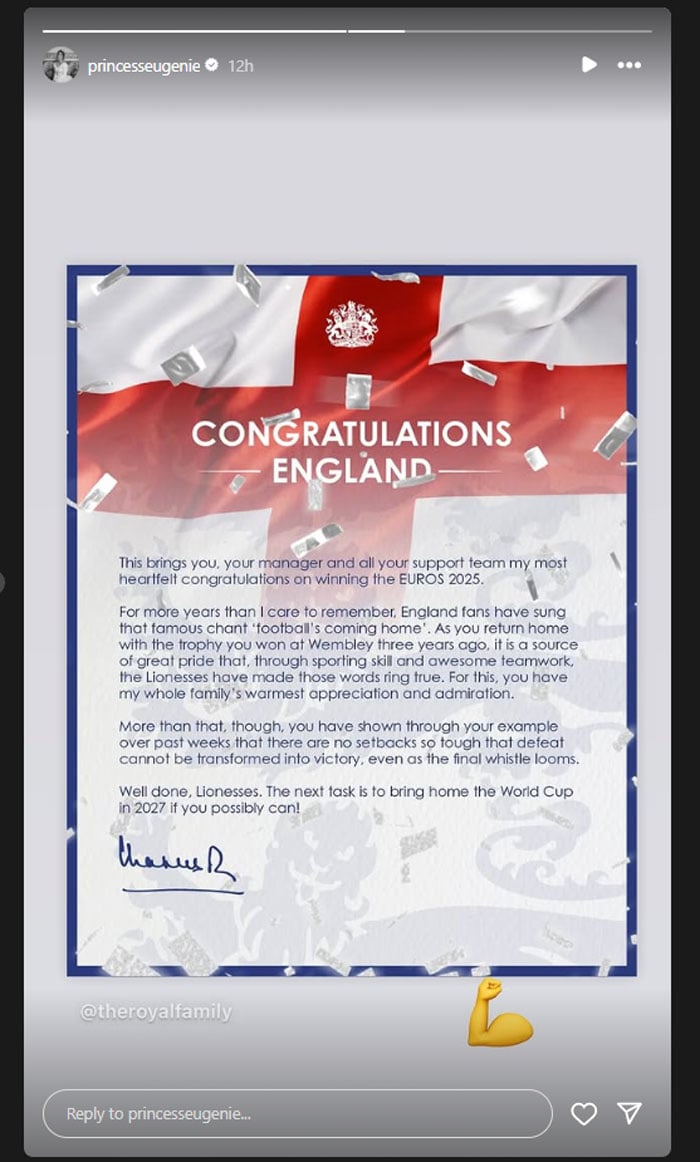 Princess Eugenie reacts as King Charles issues statement after exciting news