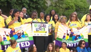 Child care providers rally at California Capitol for higher wages