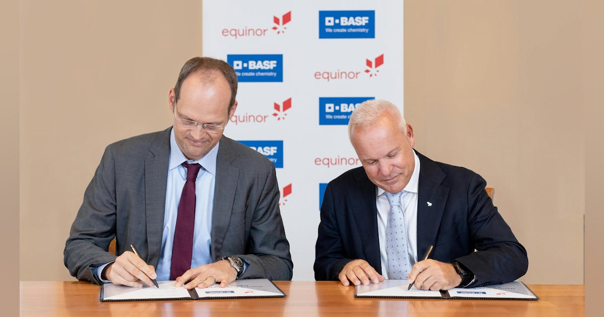 Equinor, BASF sign 10-year natural gas supply deal