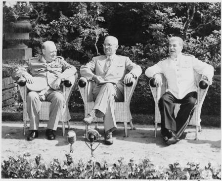 Los tres líderes en Postdam