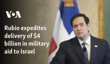 Rubio expedites delivery of $4 billion in military aid to Israel