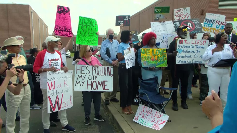 Protestors against xAI