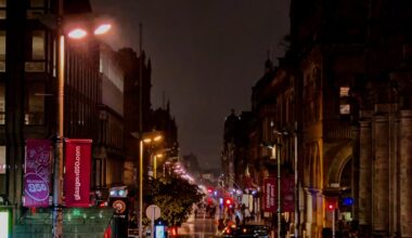 Why I love Glasgow nights - the rain makes everything glow