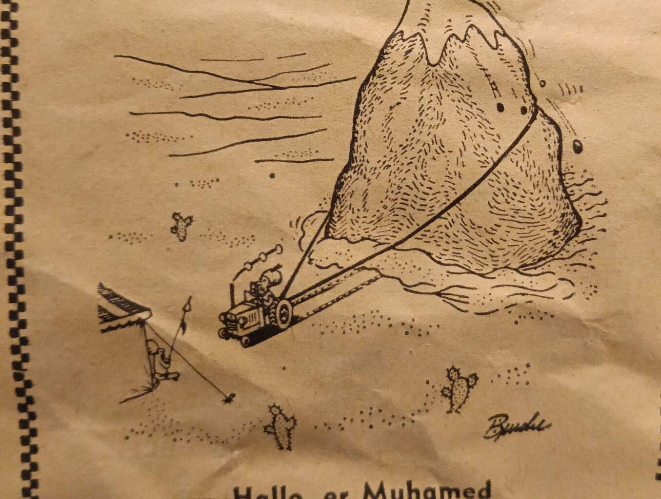Jeg fandt den originale Mohammed-tegning i et hulrum væggen (BT, 1959)
