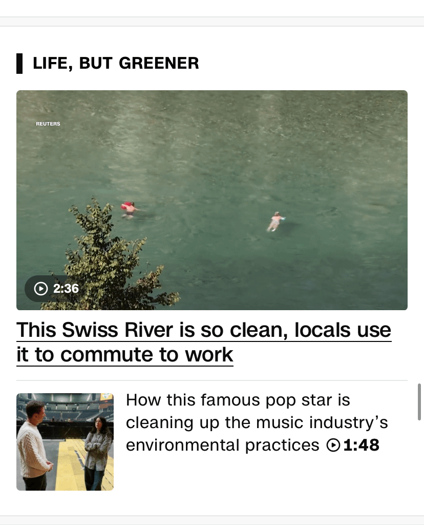 On CNN International: Swiss commute by river
