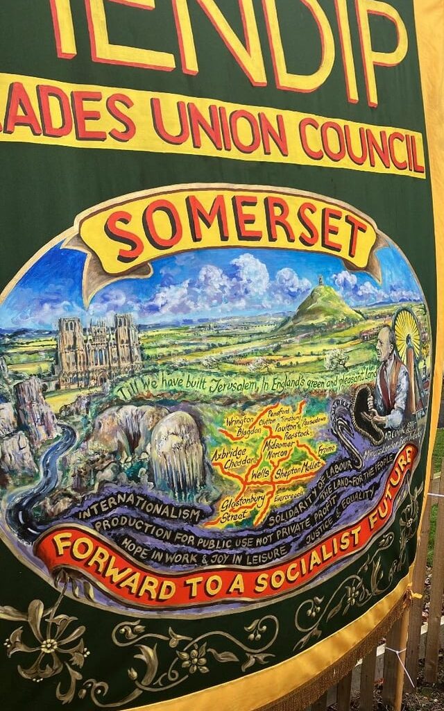 Some beautiful pit banners in Durham Miners’ Gala, over various years