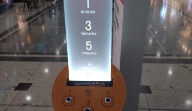 Short story dispenser in Canary Wharf