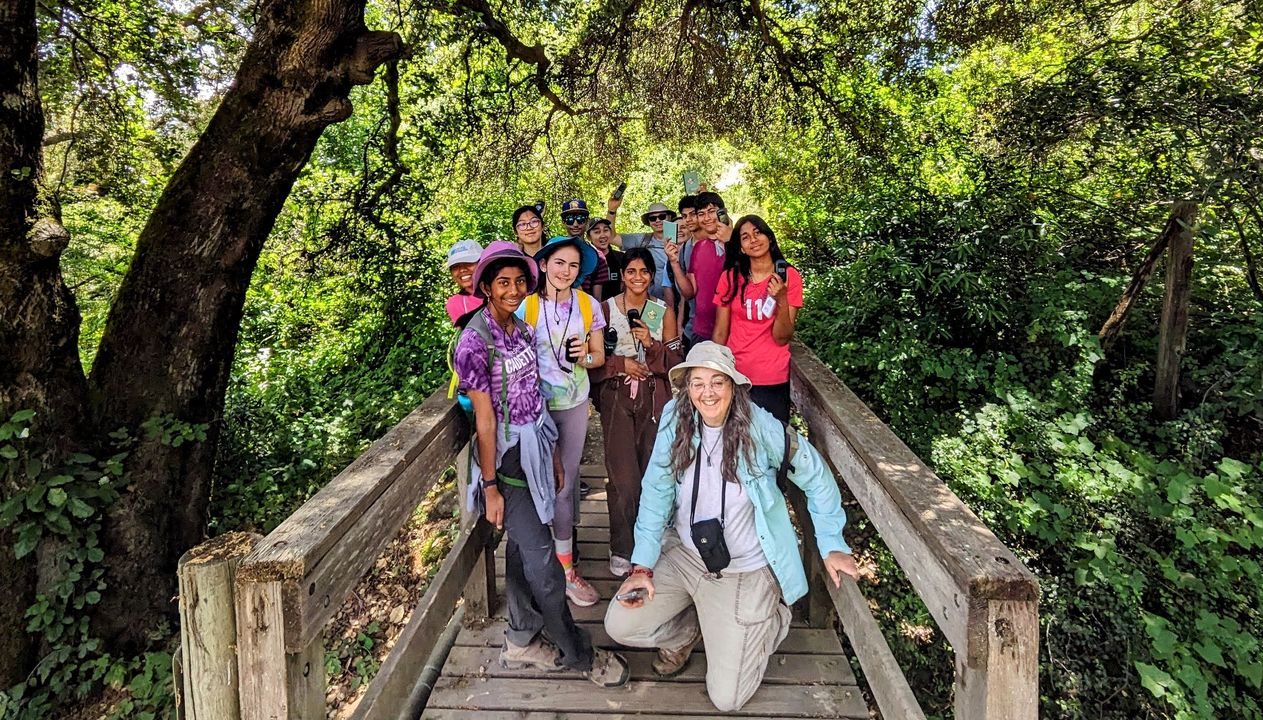 Local kids try their hand at geocaching guided by Midpen Open Space staff
