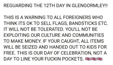 Reguarding the 12th..