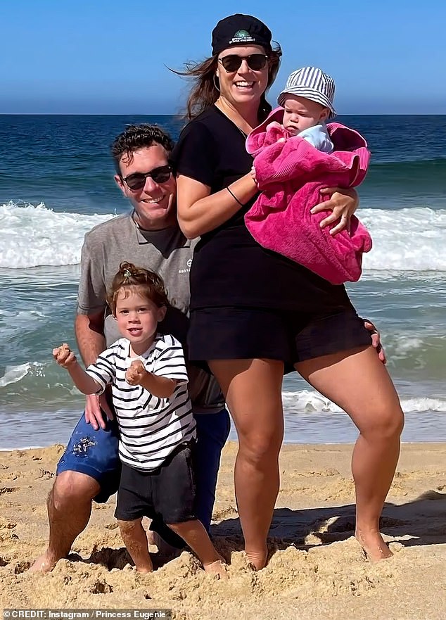 Princess Eugenie and Jack Brooksbank also own a portuguese property - located in the CostaTerra Golf and Ocean Club. The couple are pictured with their two children