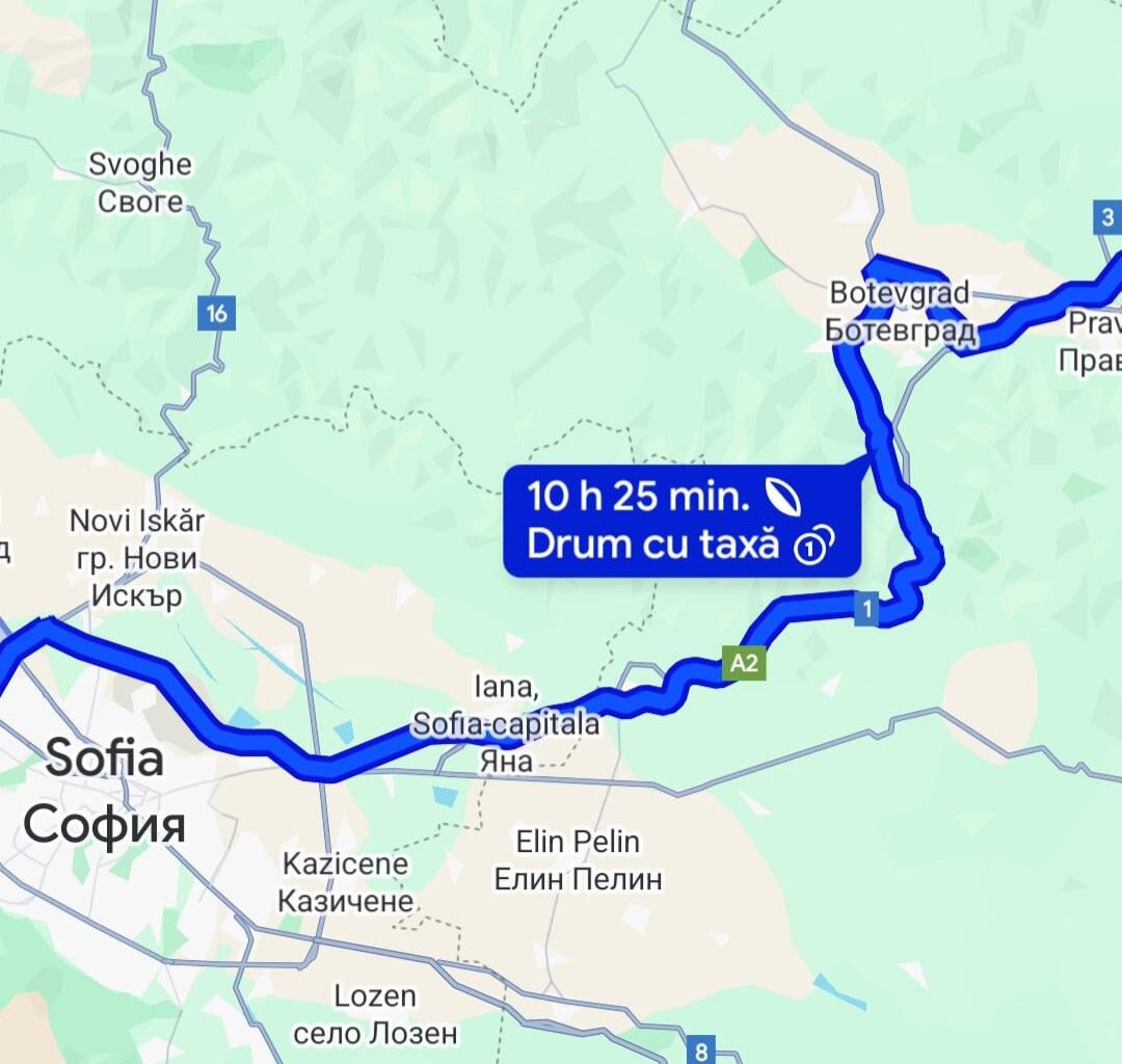 Detour on A2 highway near Botevgrad?