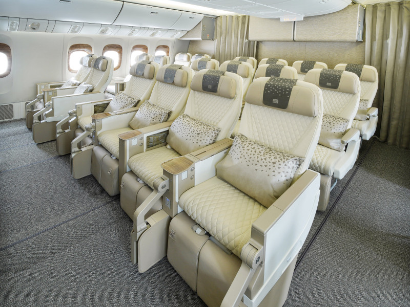 Emirates 777 Premium Economy to Kolkata
