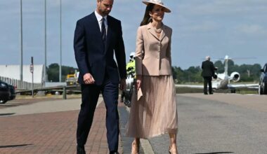 Emmanuel Macron greeted by Prince William and Kate as he arrives in UK for 3-day state visit