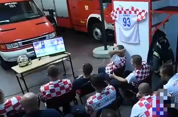 The Croatian firefighters who missed Rakitic's winning penalty to save lives