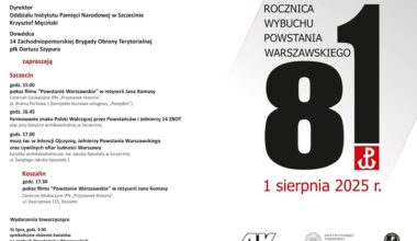 81. rocznica wybuchu Powstania Warszawskiego – Drawsko Pomorskie, Koszalin, Pobierowo, Szczecin - Aktualności Instytut Pamięci Narodowej