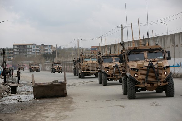 British troops in Kabul, Afghanistan, in 2020.