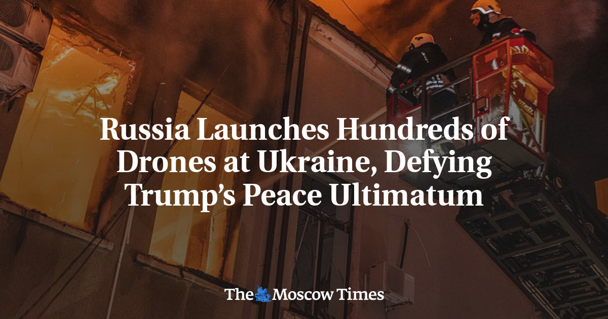 Russia Launches Hundreds of Drones at Ukraine, Defying Trump’s Peace Ultimatum