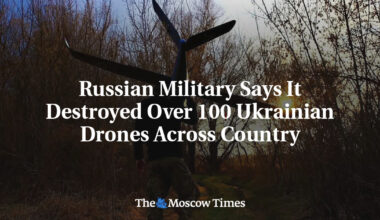 Russian Military Says It Destroyed Over 100 Ukrainian Drones Across Country