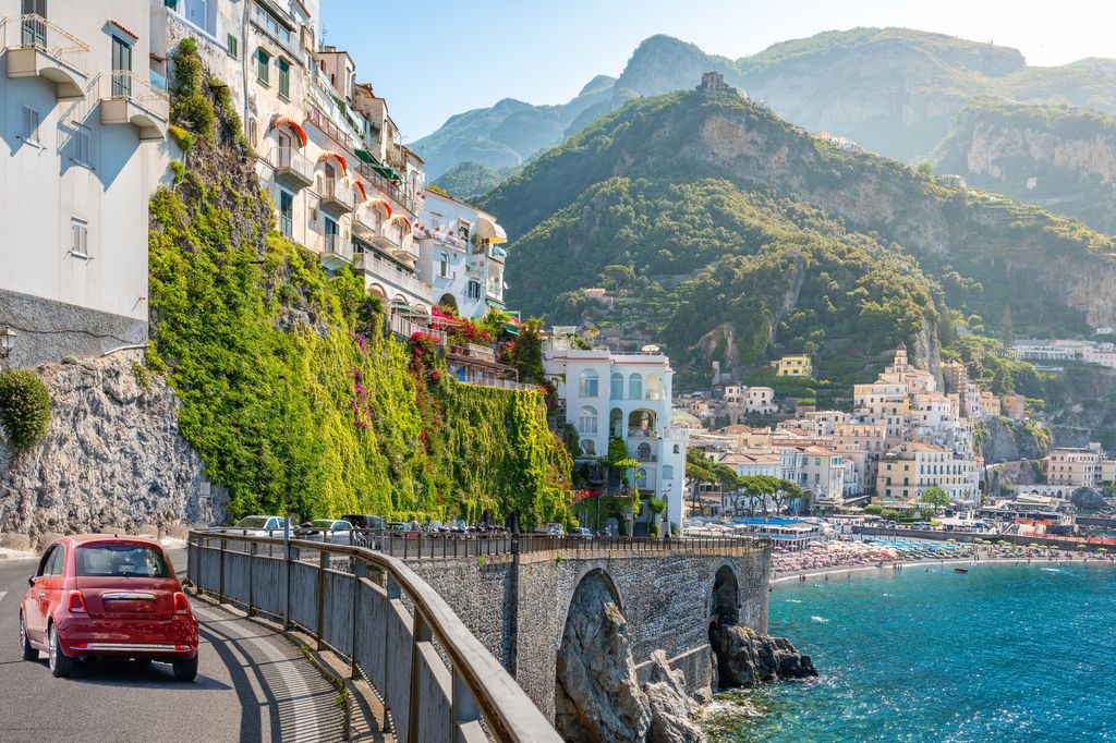 Amalfi Coast on the road, Campania, Italy