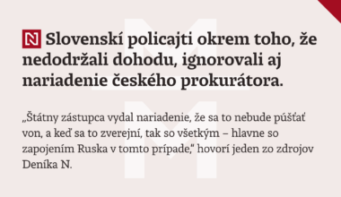 „Slováci to pustili zámerne, aby to vyzeralo, že to urobili Ukrajinci,“ Podľa troch zdrojov českého Deníka N sú českí vyšetrovatelia na kolegov zo Slovenska nahnevaní, hovoria, že Slovensko ich pri bombových hrozbách podrazilo a vrazilo dýku do chrbta