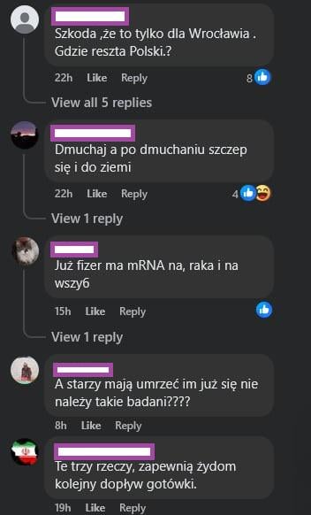 Polish-core w komentarzach na Facebooku