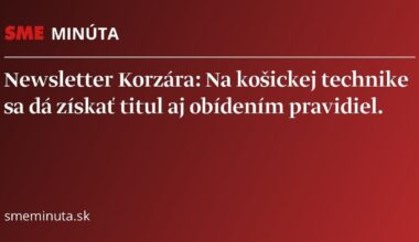 Newsletter Korzára: Prečítajte si správy z východného Slovenska
