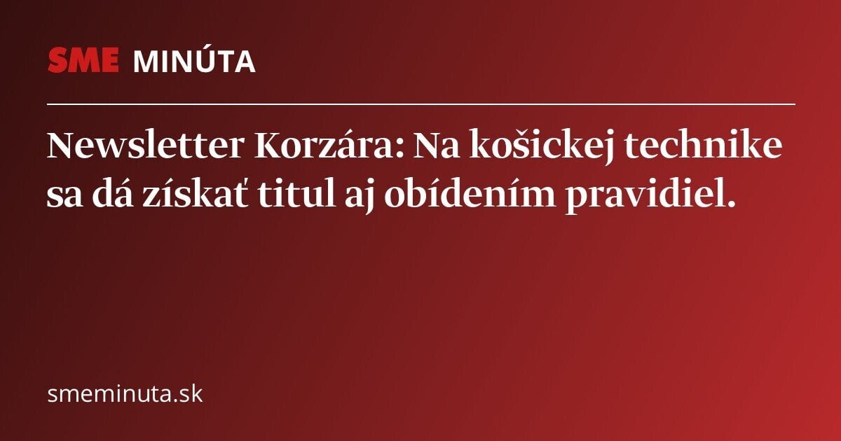 Newsletter Korzára: Prečítajte si správy z východného Slovenska