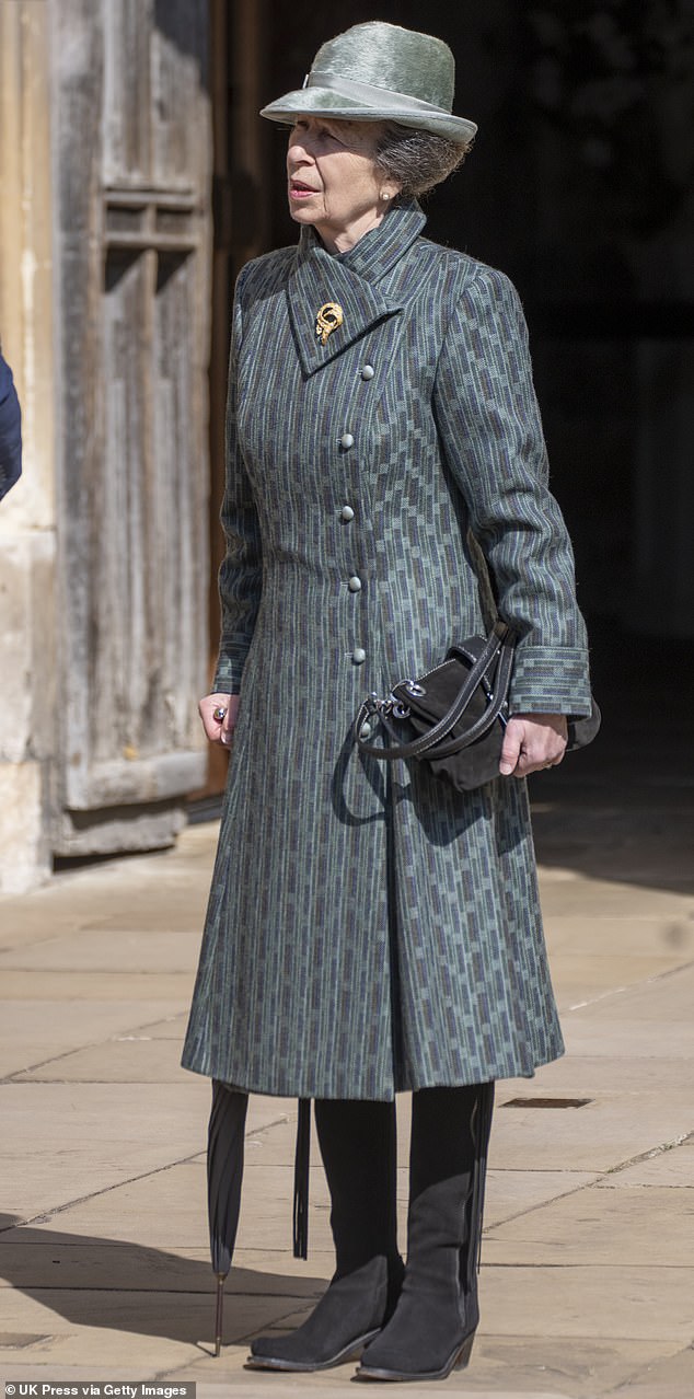 Karine added that Princess Anne 'stayed true to her distinct personal style - refined, no-nonsense, and rooted in tradition' and also gave a subtte nod to her military background