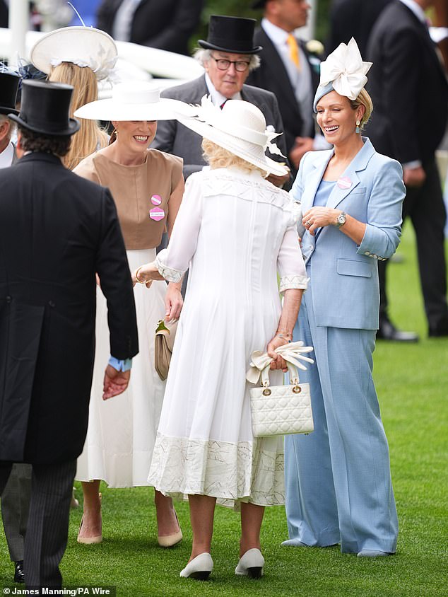 Zara, Eugenie and Camilla all looked the picture of perfection as they stepped out in Berkshire